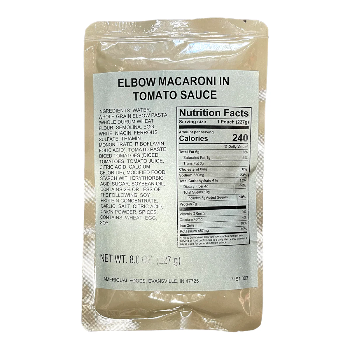 BULK MRE Entree - 72 packs of Elbow Macaroni in Tomato Sauce - Image 4
