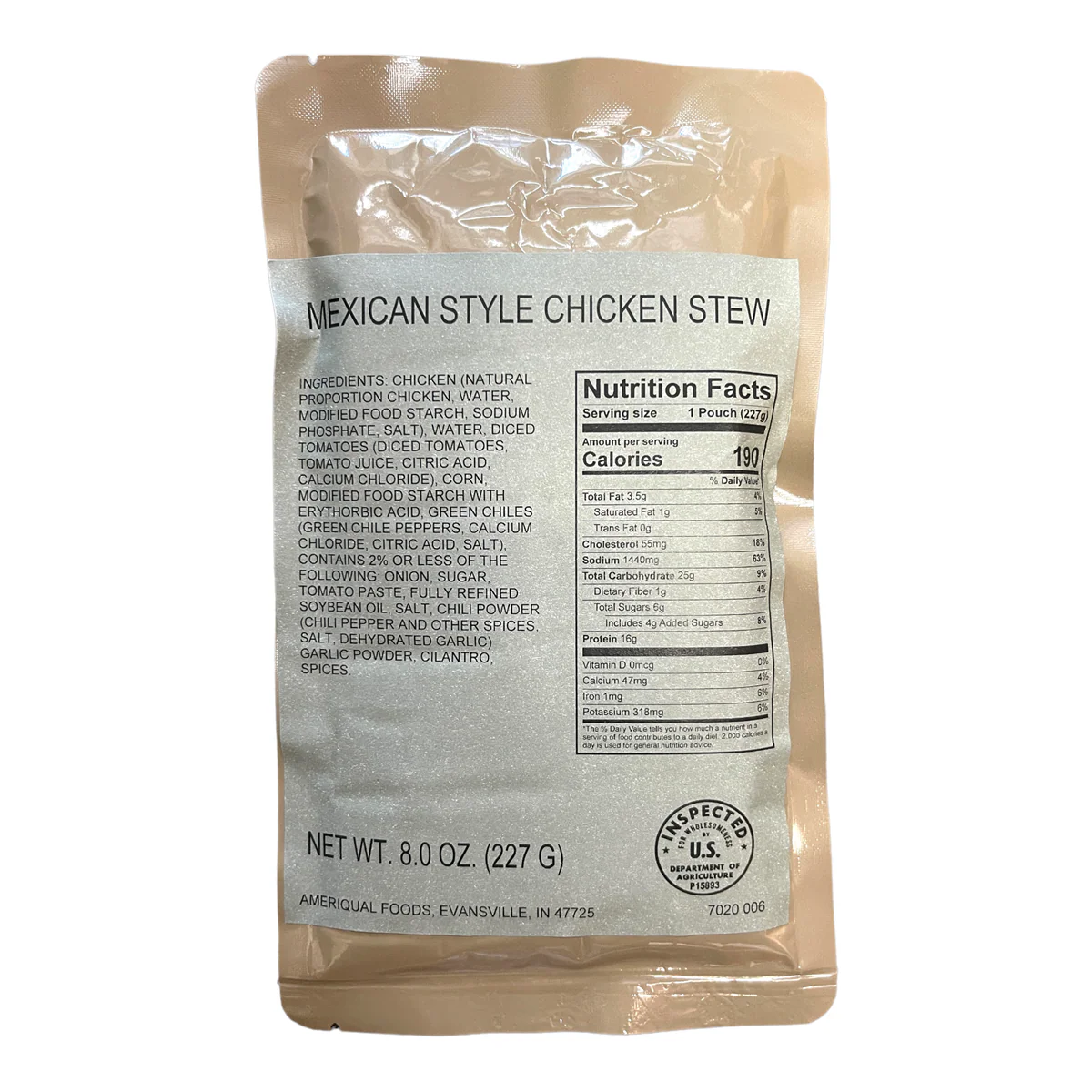 BULK MRE Entree - 72 packs of Mexican Chicken Stew - Image 4