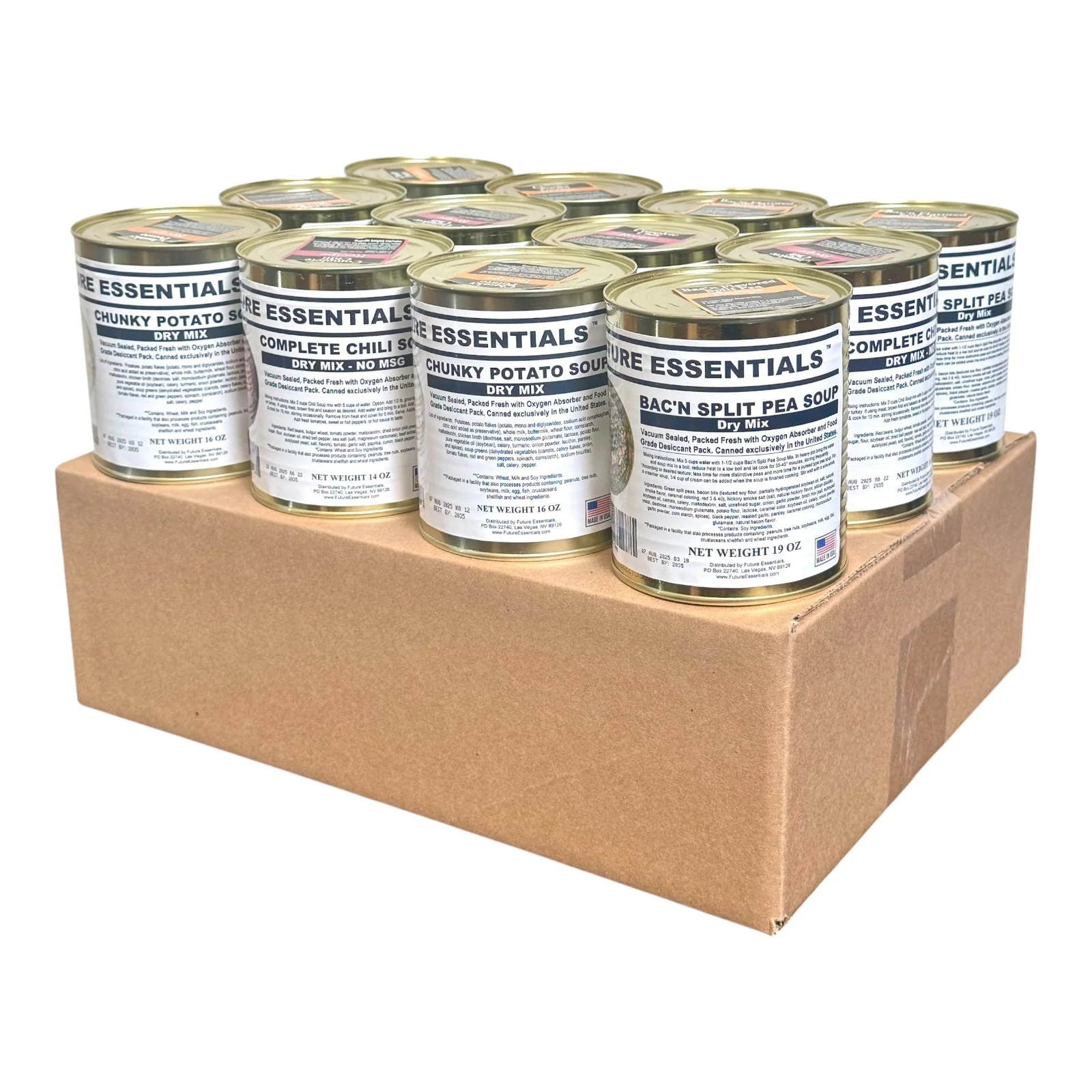 Case (12 Cans) of Future Essentials Canned Soup Variety - Image 2