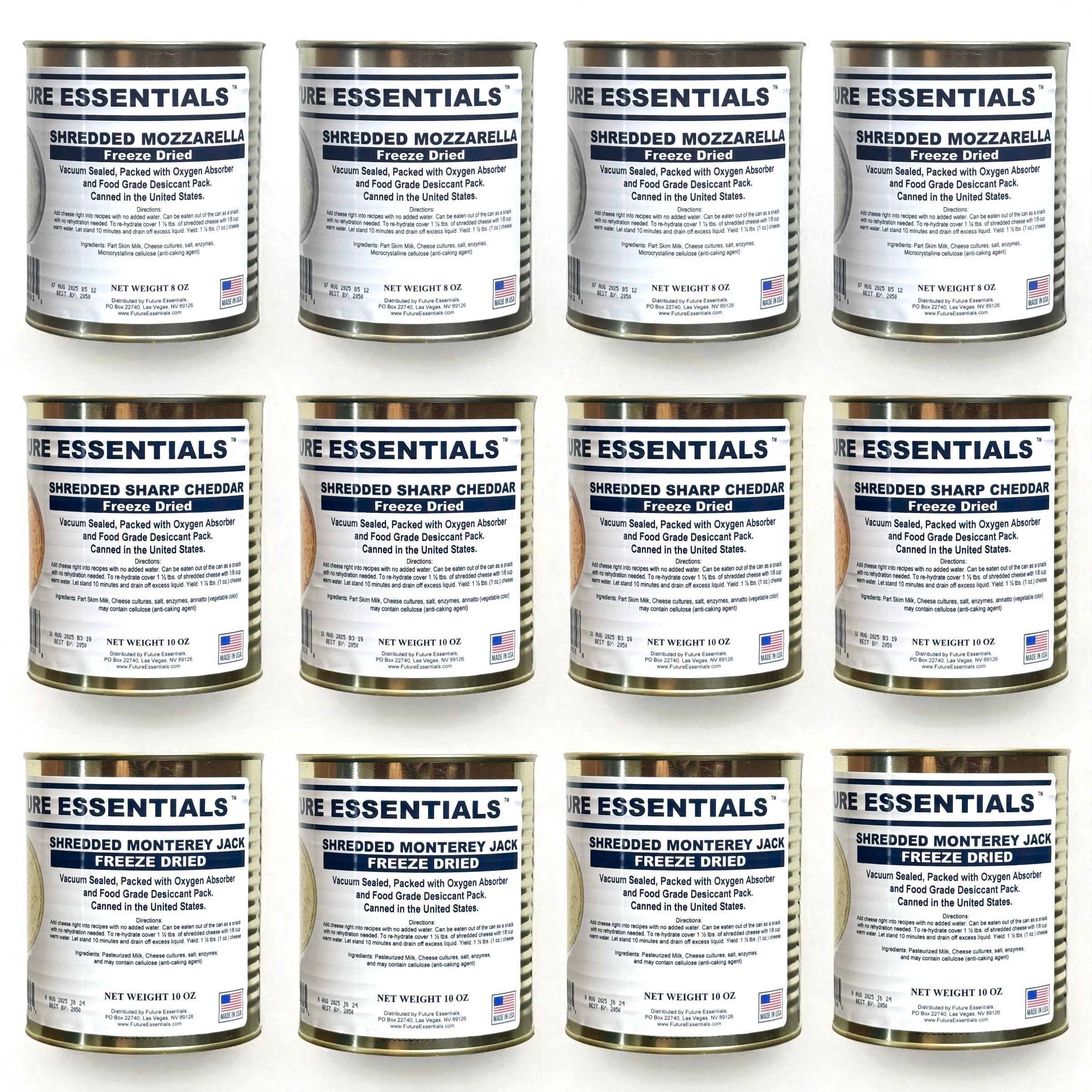Case (12 Cans) of Future Essentials Freeze Dried Cheese Variety - Image 3