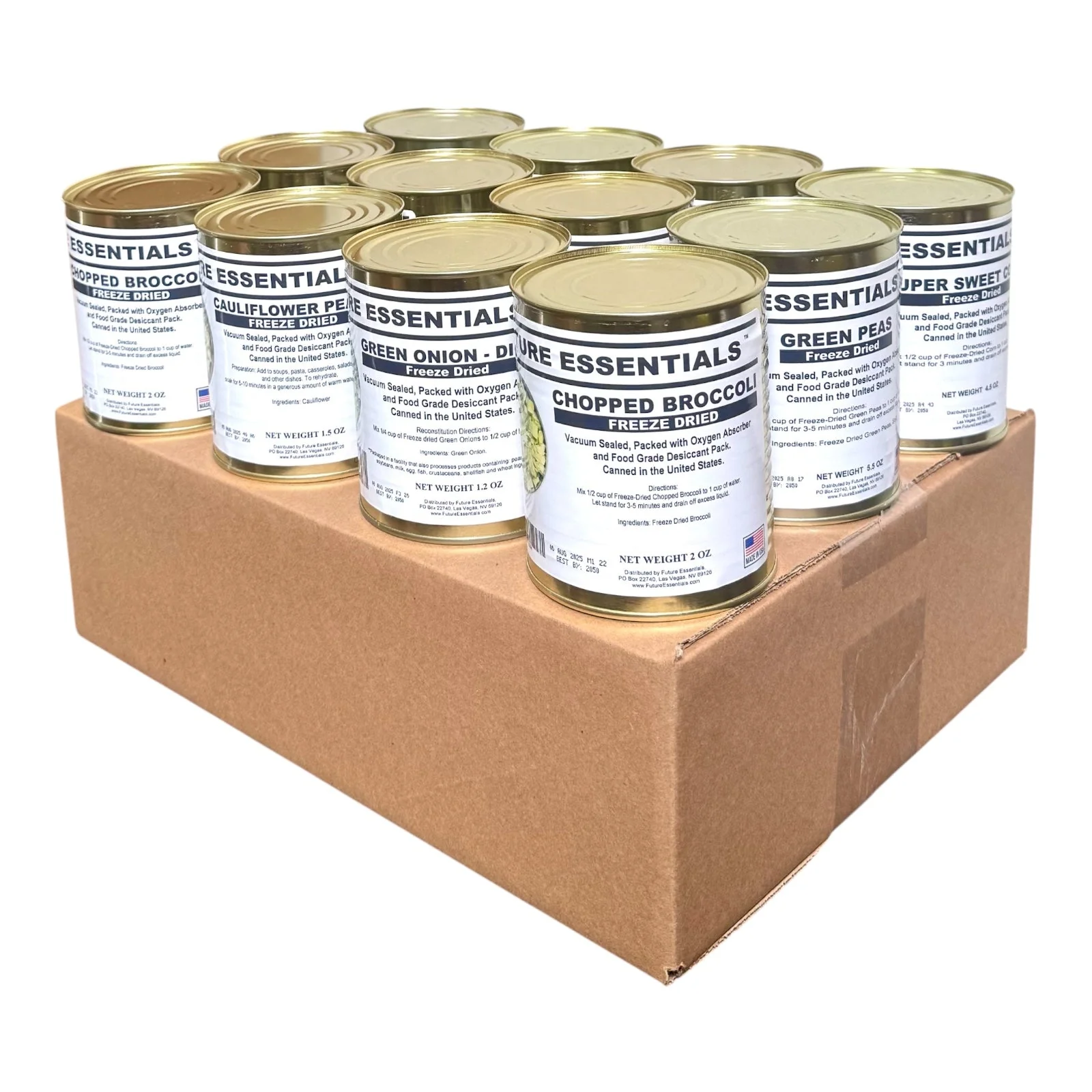 Case (12 Cans) of Future Essentials Freeze Dried Vegetable Variety - Image 2