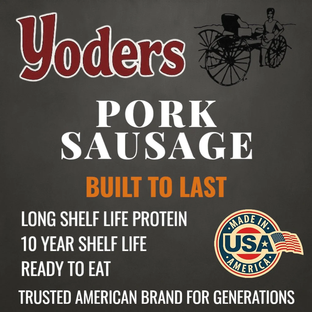 Yoder’s Canned Pork Sausage| 28 oz can | Real USA Pork | Fully Cooked | Shelf Stable Survival Food | 10+ Year Shelf Life | Ready to Eat | Ideal for Prepping, Storage & Camping - Image 7