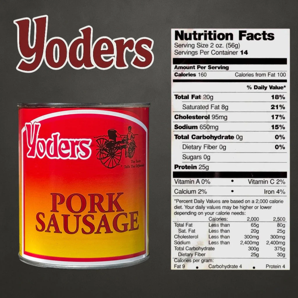 Yoder’s Canned Pork Sausage| 28 oz can | Real USA Pork | Fully Cooked | Shelf Stable Survival Food | 10+ Year Shelf Life | Ready to Eat | Ideal for Prepping, Storage & Camping - Image 9