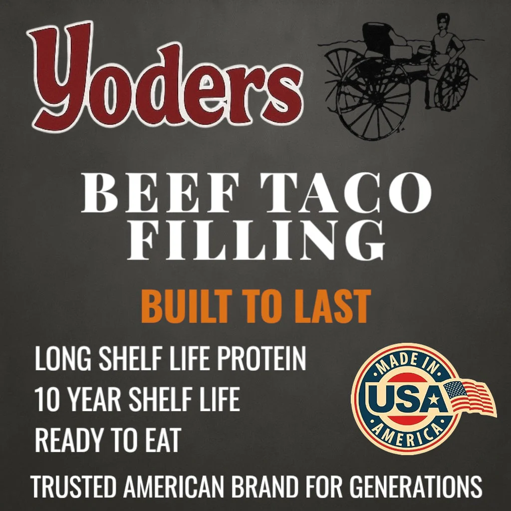 Yoder’s Canned Taco Beef Filling | 28 oz can | Real USA Beef | Fully Cooked | Shelf Stable Survival Food | 10+ Year Shelf Life | Ready to Eat | Ideal for Prepping, Storage & Camping - Image 7