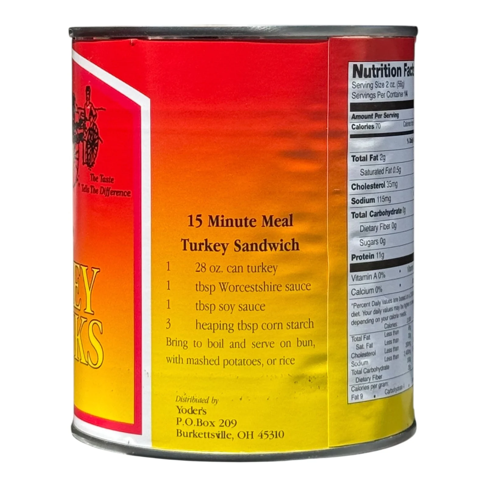 Yoder’s Canned Turkey Chunks | 28 oz can | Real USA Turkey | Fully Cooked | Shelf Stable Survival Food | 10+ Year Shelf Life | Ready to Eat | Ideal for Prepping, Storage & Camping - Image 5