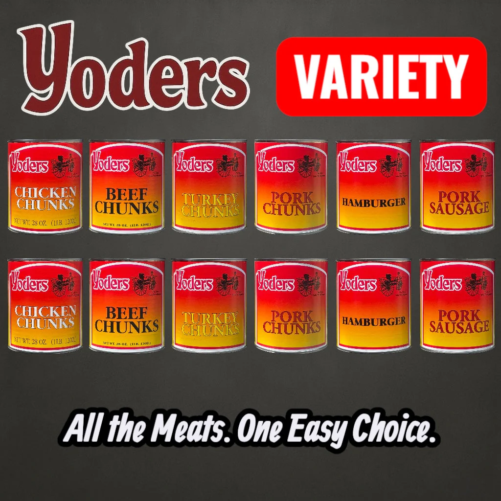 Case (12 Cans) Variety Pack of Yoder's Fresh Canned Meats - Image 8