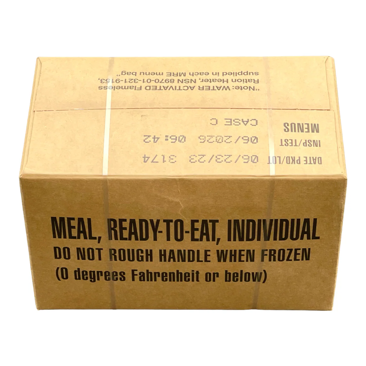 Case (12 Meals) of Menu C Military MRE's with Heaters - Image 2