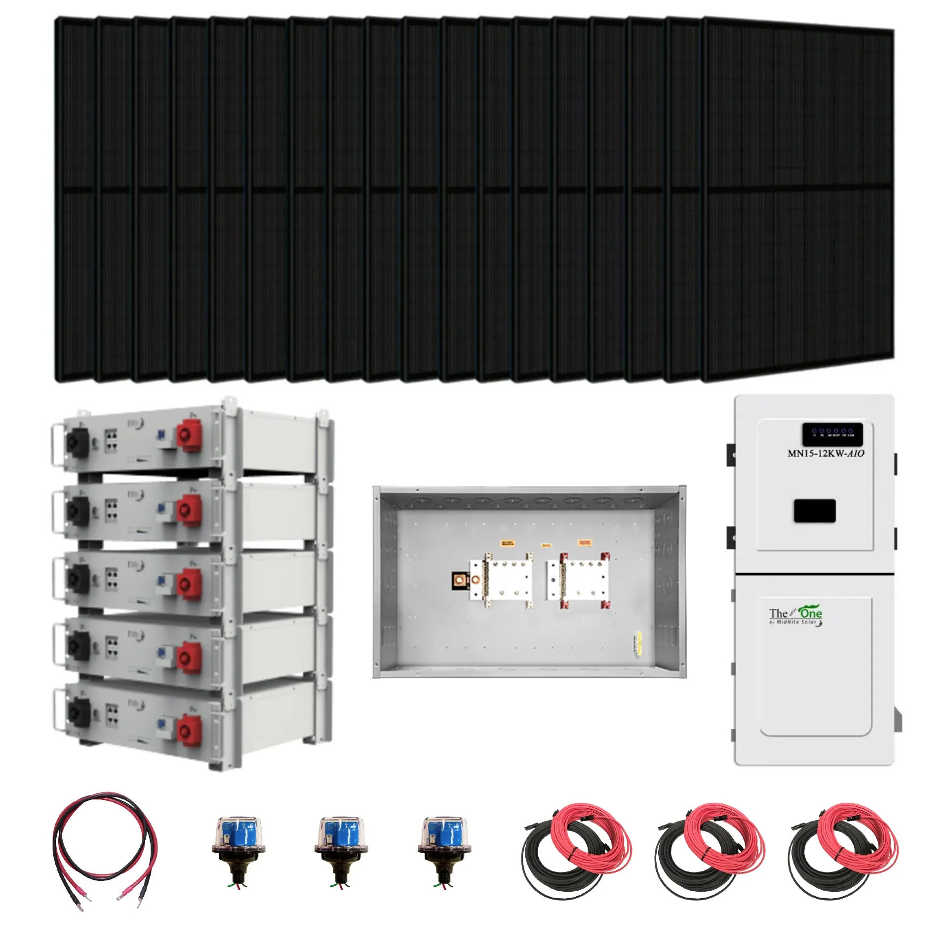 Complete Hybrid Solar Kit - 11.4 kW 120/240V Output + 25.6kWh Midnite Power Lithium Powerwall + More Than 14.4 kW Watts of Solar PV - Image 3