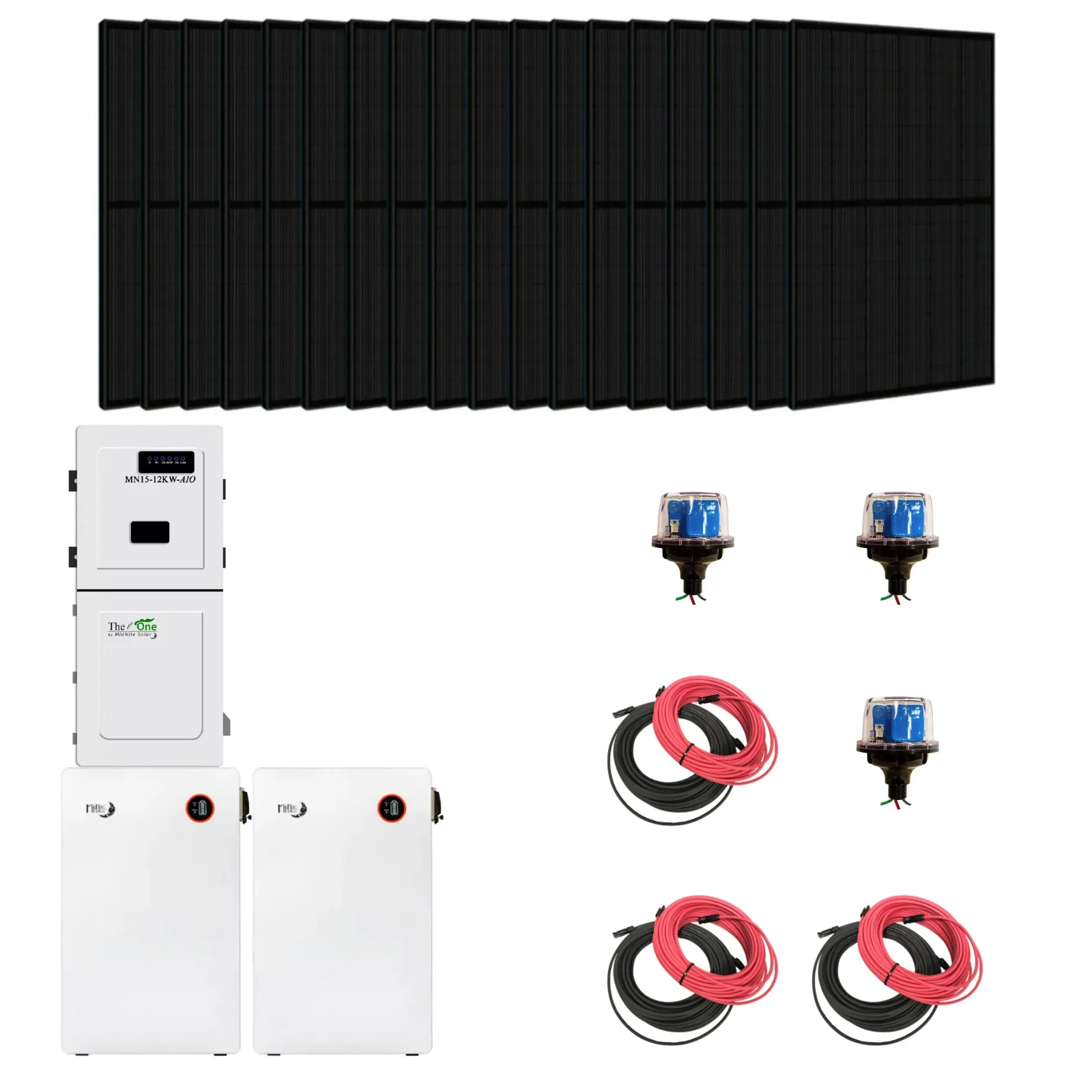 Complete MidNite Power Hybrid Solar Kit | TheOne 11.4kW Split Phase Inverter | 16.1kWh 48V All Weather LiFePO4 Battery | 14.2kW+ PV - Image 2