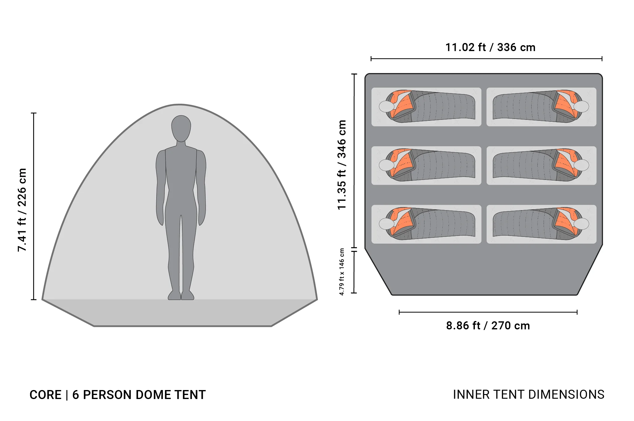 CORE | 6 PERSON DOME TENT (SC) - Image 6