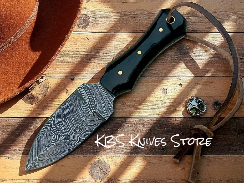 Cowboy Dagger Boot Knife 6.2" Damascus Bone Handle - Image 2