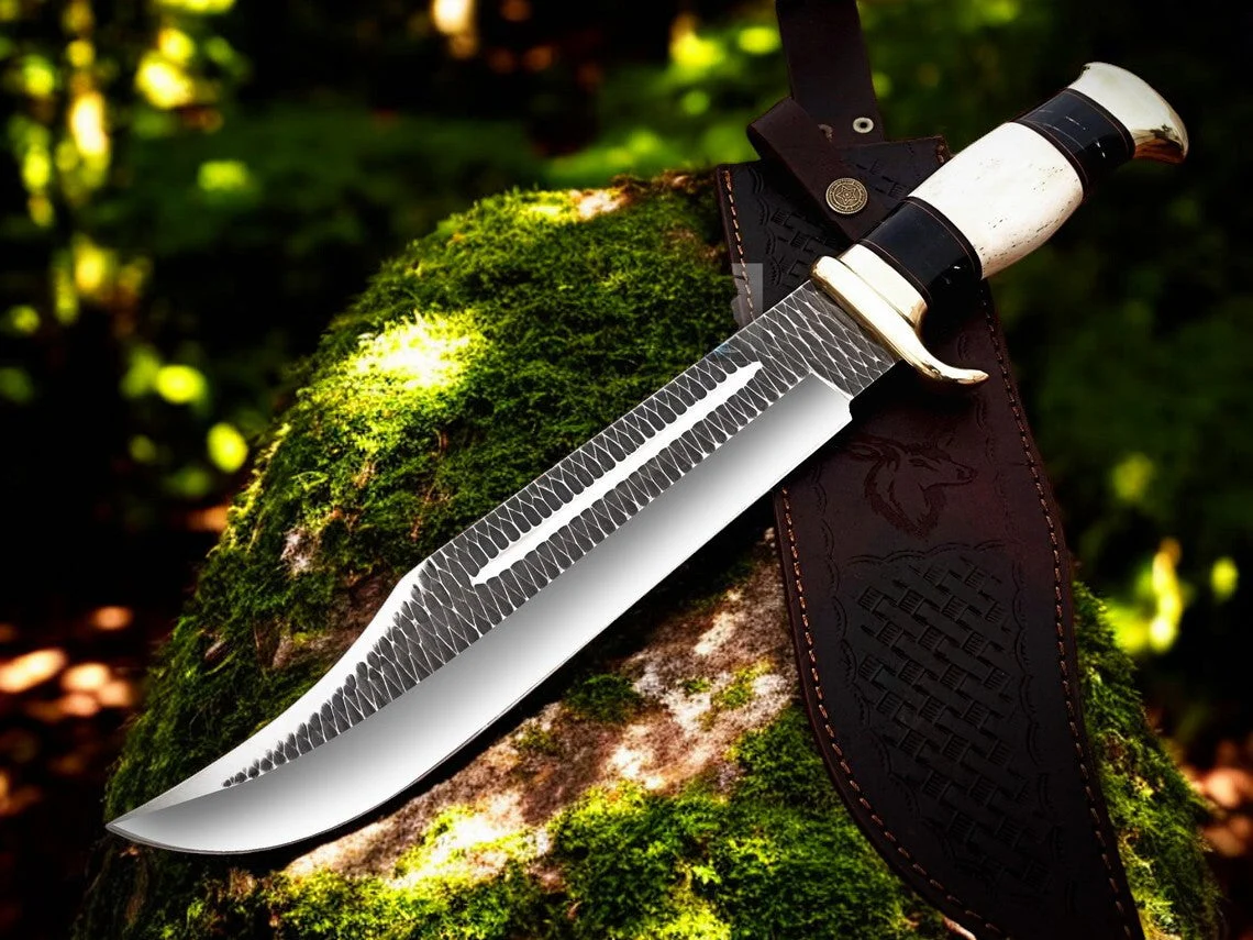 Crocodile Dundee Bowie – 16" D2 Forged Steel with Leather Sheath