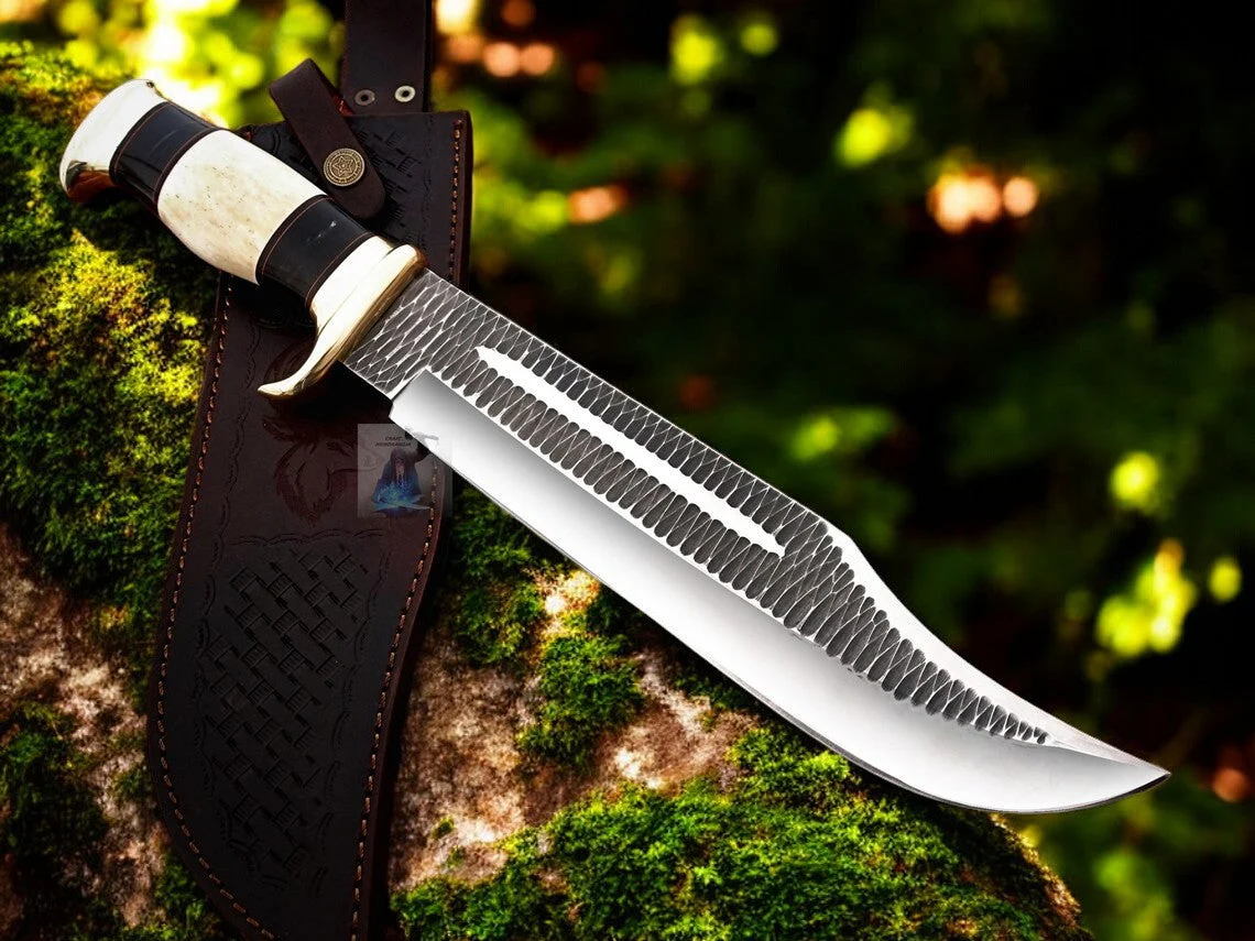 Crocodile Dundee Bowie – 16" D2 Forged Steel with Leather Sheath - Image 3