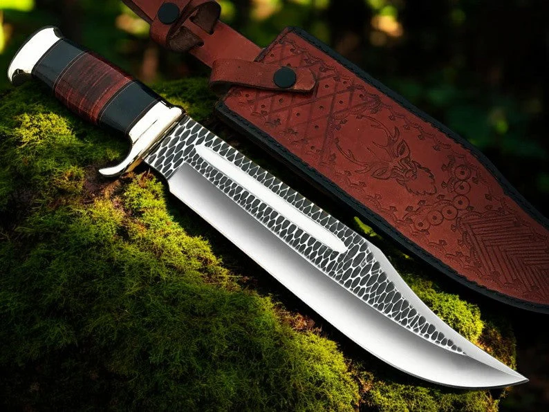 Crocodile Dundee Knife Replica – 16" Forged Bowie with Leather Sheath - Image 2