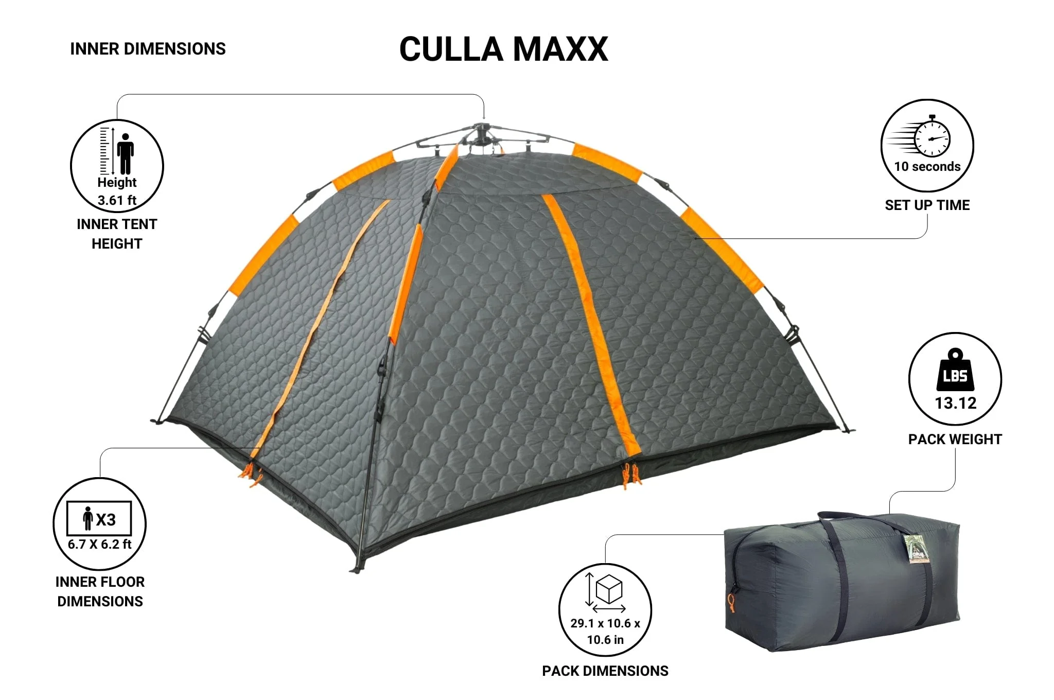 CULLA MAXX | 3 PERSON INSULATED INNER TENT (SC) - Image 4