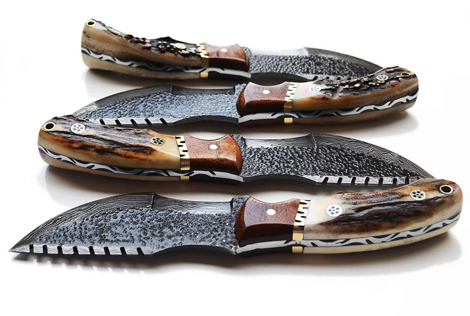Custom Hand Forged Damascus Steel Tom Brown Tracker Knife - Ideal for Survival, Camping & Tactical Use | KBS Knives - Image 4
