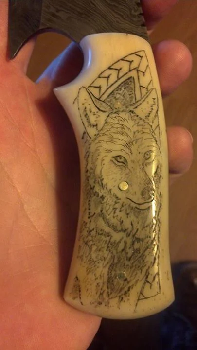 Custom Hand Made Gut Hook Knife - Image 2