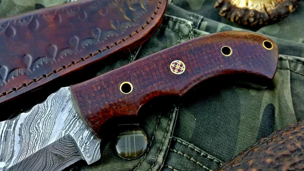 Custom Handcrafted Damascus Steel Tops Tracker Knife - Ideal for Survival, Camping & Tactical Use | KBS Knives - Image 2