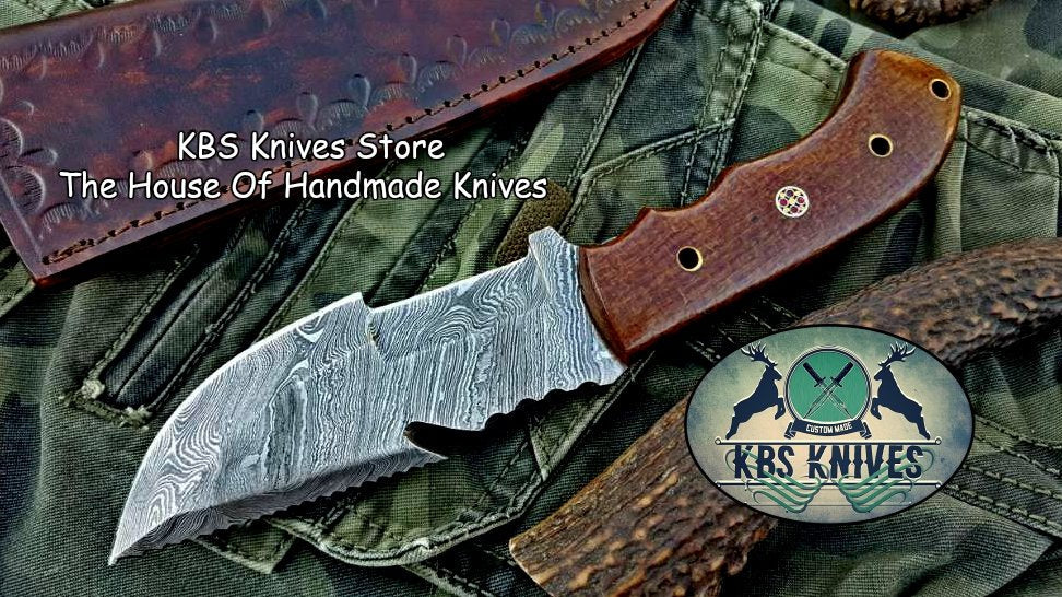 Custom Handcrafted Damascus Steel Tops Tracker Knife - Ideal for Survival, Camping & Tactical Use | KBS Knives - Image 3