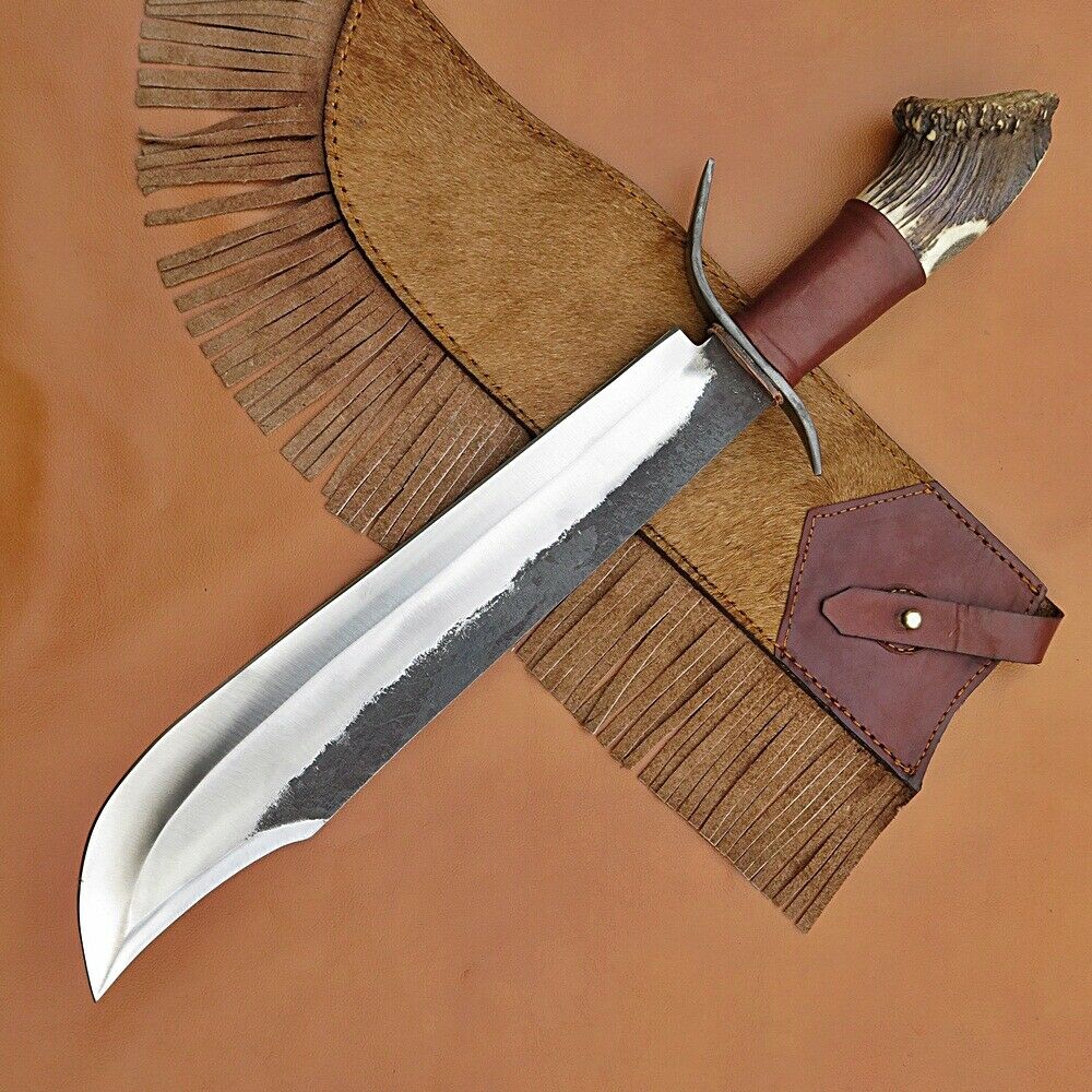 Custom Handmade 1095 Hand Forged Hunting Bowie knife - Image 2
