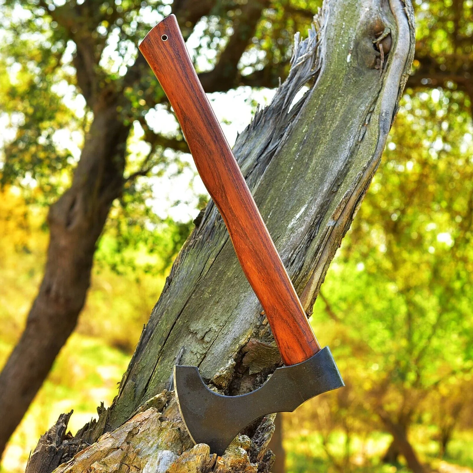 Custom Handmade Acid Washed High Carbon Steel Viking Tomahawk Axe - Image 4
