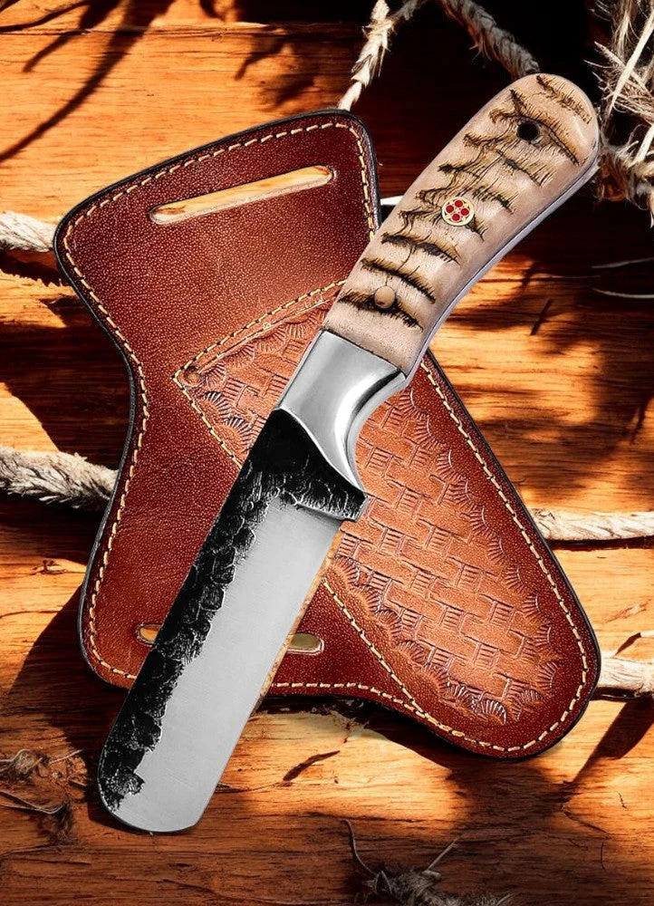 Custom Handmade Bull Cutter Knife – 7" High-Carbon Steel - Image 2