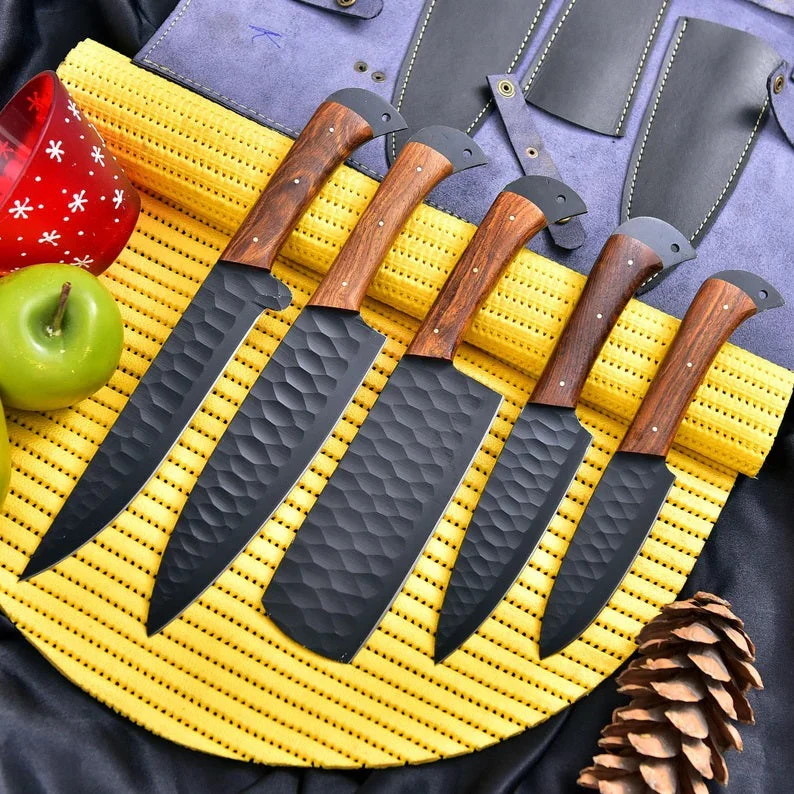Custom Handmade D2 Forged Steel Kitchen Knives Set - Image 2