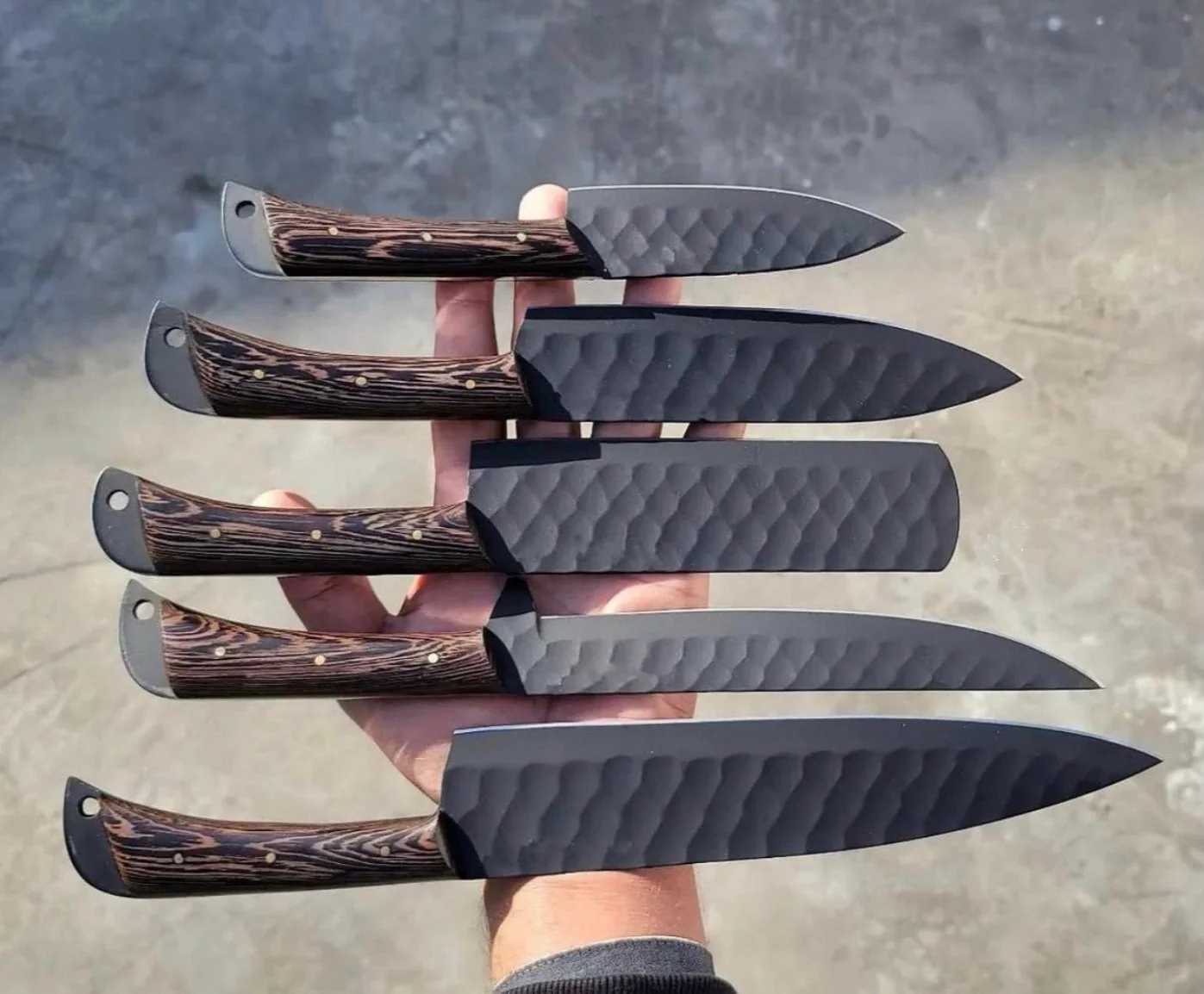 Custom Handmade D2 Forged Steel Kitchen Knives Set - Image 2