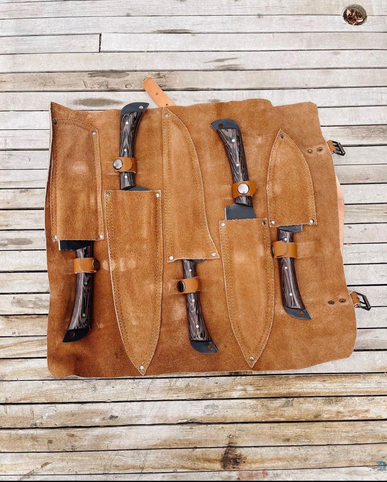 Custom Handmade D2 Forged Steel Kitchen Knives Set - Image 4