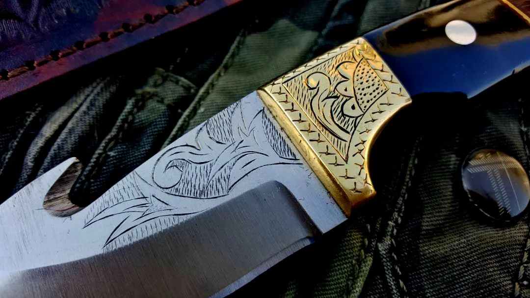 Custom Handmade D2 Tool Steel Guthook Skinner Knife - Image 5