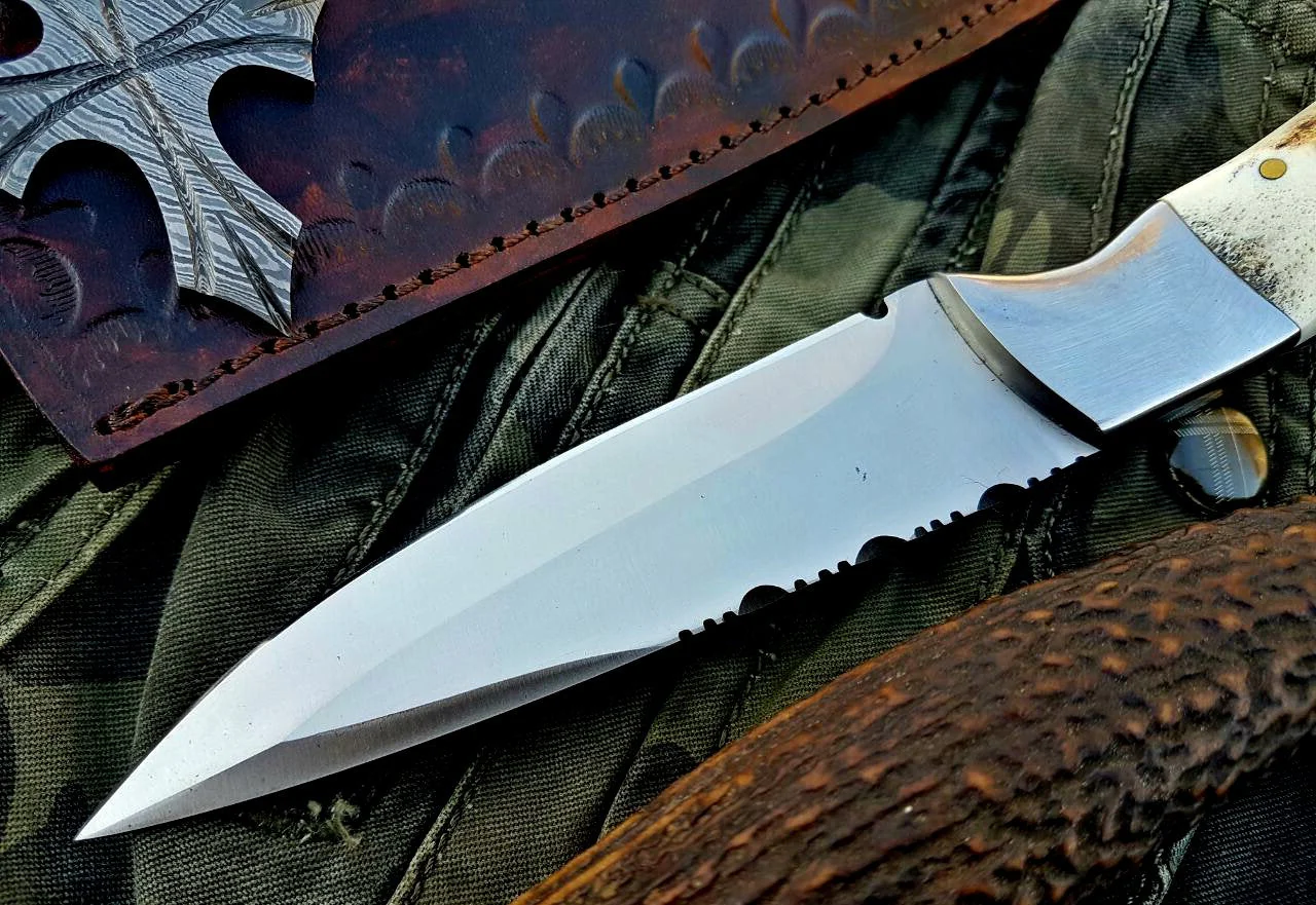 Custom Handmade D2 Tool Steel Hunting Skinning Knife - Image 2