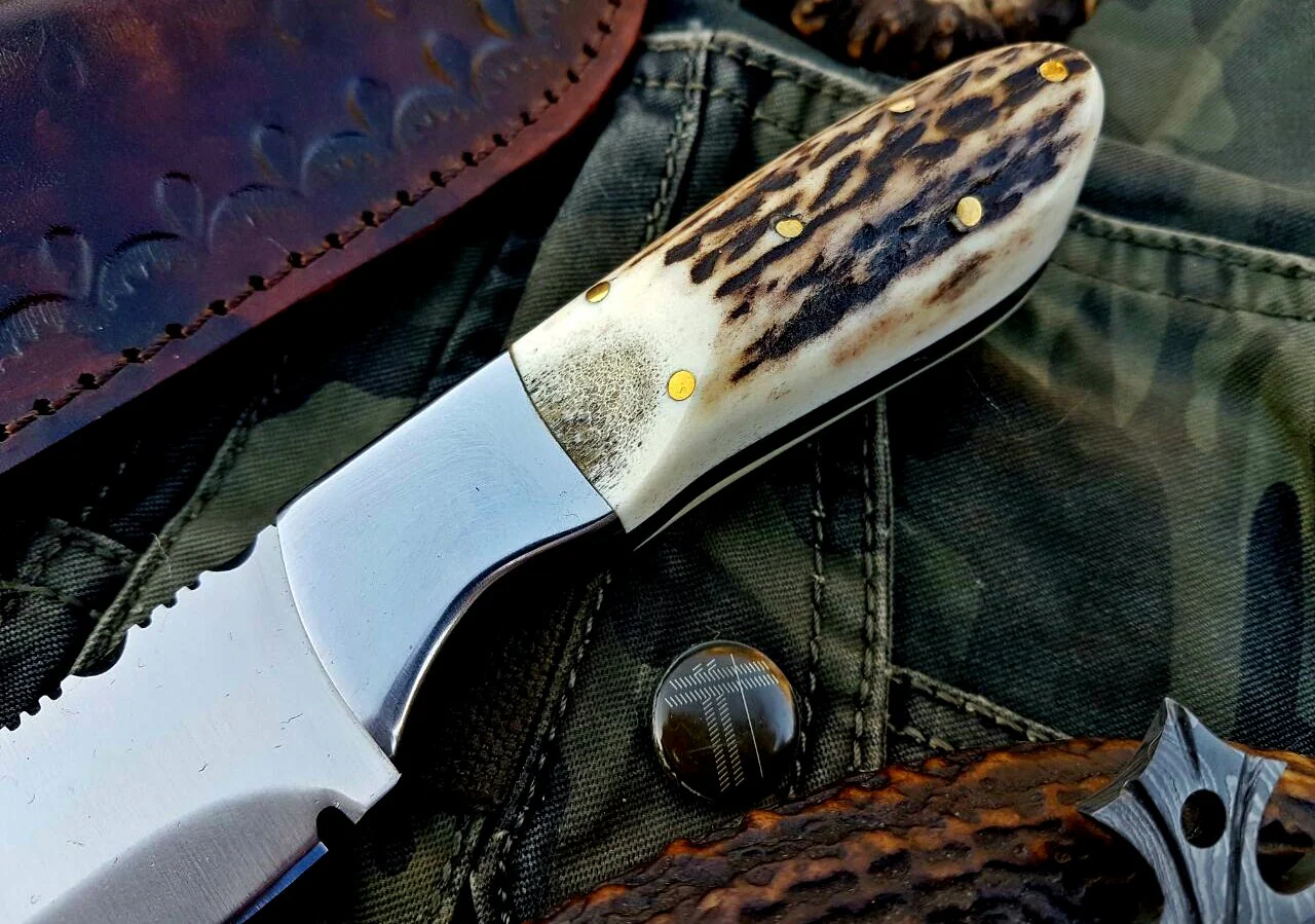 Custom Handmade D2 Tool Steel Hunting Skinning Knife - Image 3