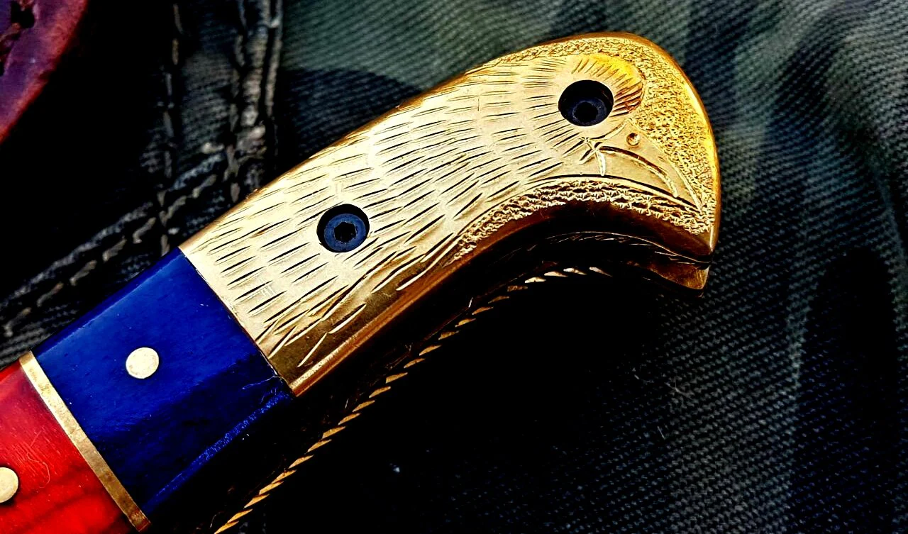 Custom Handmade Damascus Blade Folding Pocket Knife - Image 3