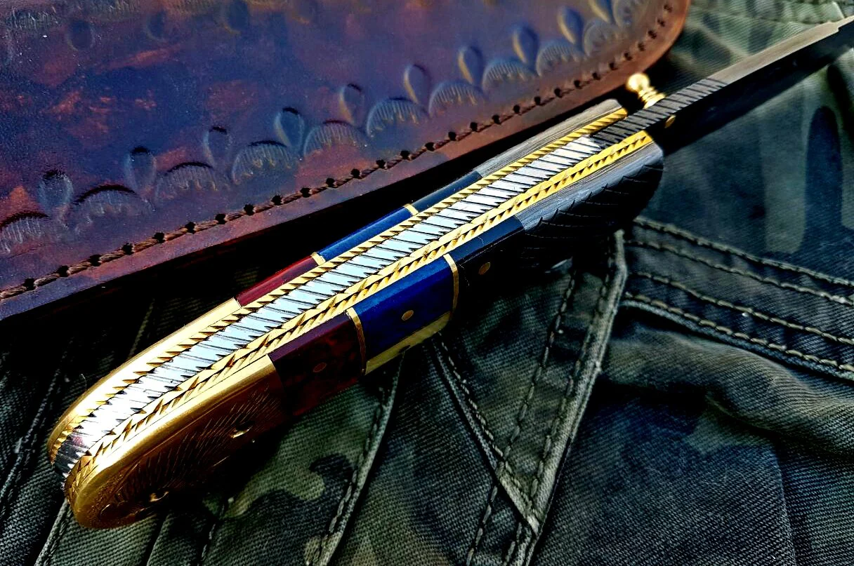 Custom Handmade Damascus Blade Folding Pocket Knife - Image 4