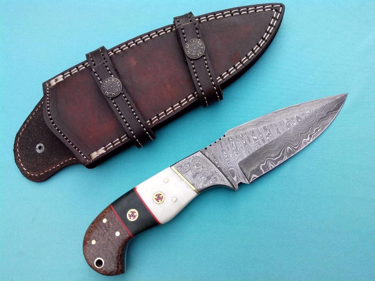 Custom Handmade Damascus Hunter’s Edge Hunting Knife for Precision KBS Knives Store - Image 2