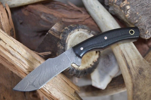 Custom Handmade Damascus Steel Blade Mini Tactical Knife - Image 2
