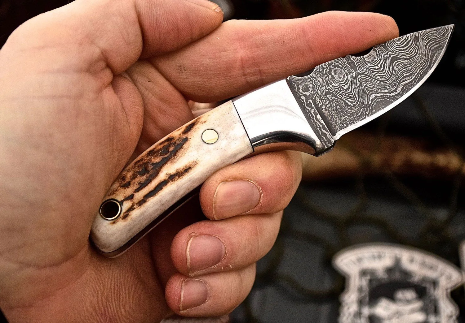 Custom Handmade Damascus Steel EDC Mini Knife - Image 2