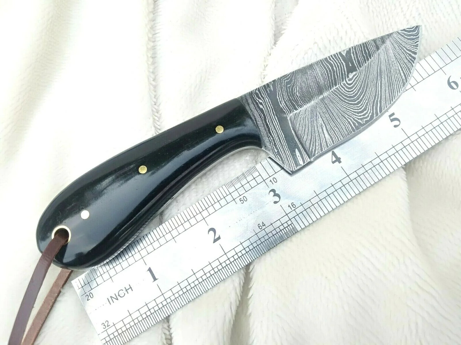 Custom Handmade Damascus Steel Fixed Blade Skinning Knife - Image 3