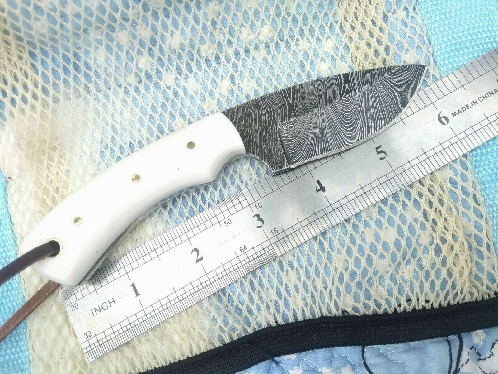 Custom Handmade Damascus Steel Fixed Blade Skinning Knife - Image 3