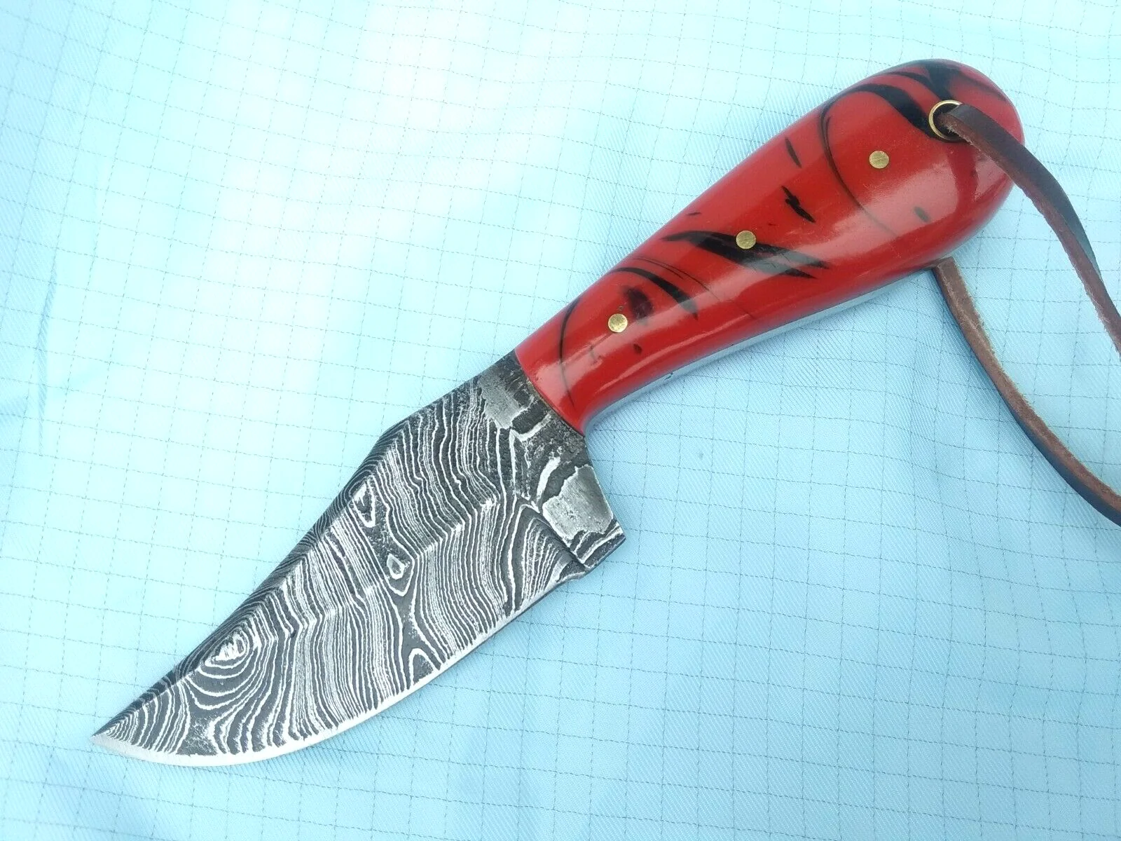 Custom Handmade Damascus Steel Fixed Blade Skinning Knife - Image 2