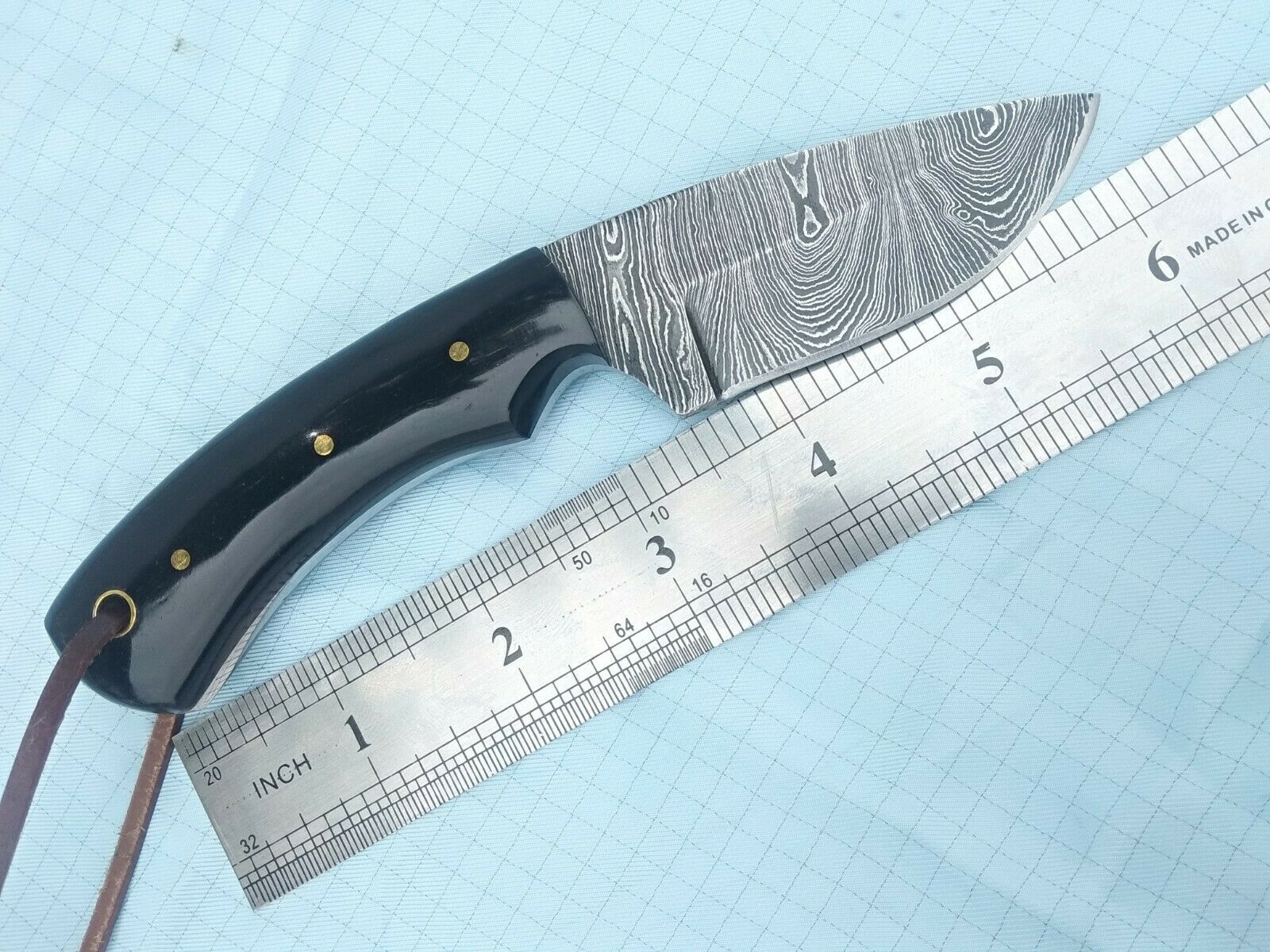 Custom Handmade Damascus Steel Fixed Blade Skinning Knife - Image 3