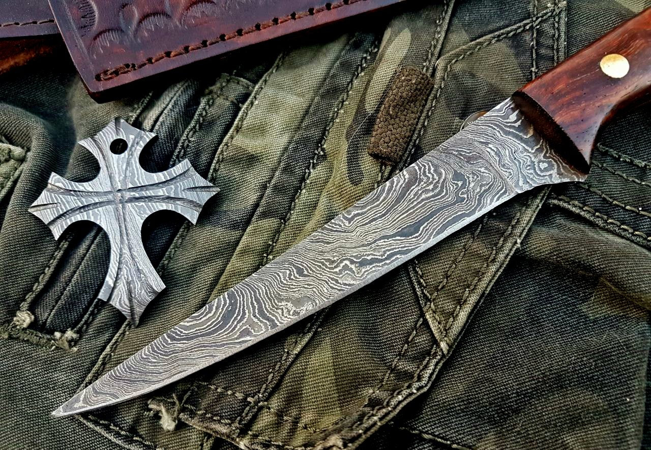 Custom Handmade Damascus Steel Flexible Blade Boning Knife - Image 2