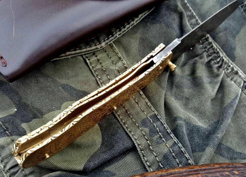 Custom Handmade Damascus Steel Folding Pocket Knife - Image 5
