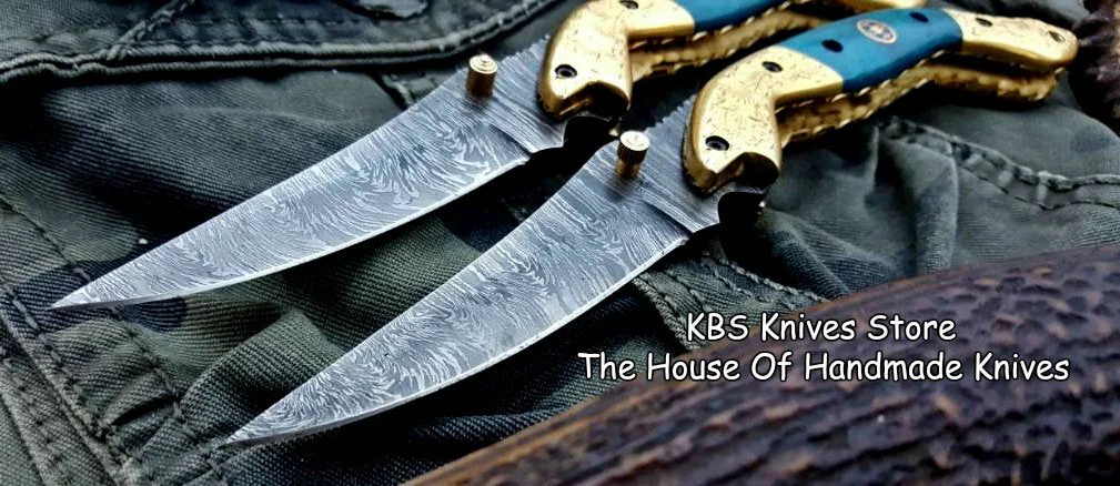 Custom Handmade Damascus Steel Folding Pocket Knives ( Deal ) - Image 3