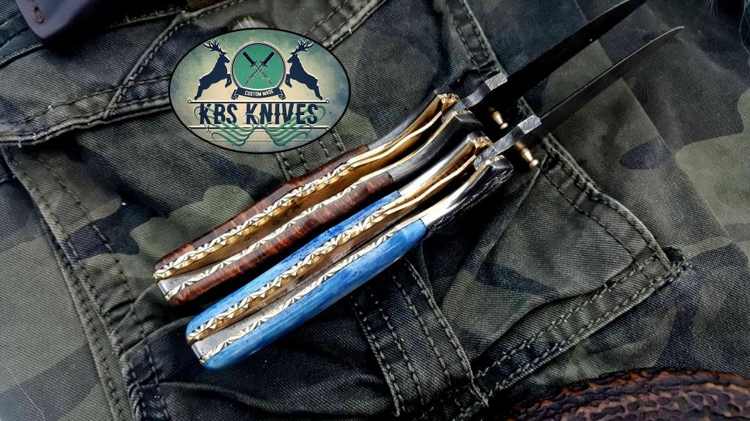 Custom Handmade Damascus Steel Folding Pocket Knives ( Deal ) - Image 5