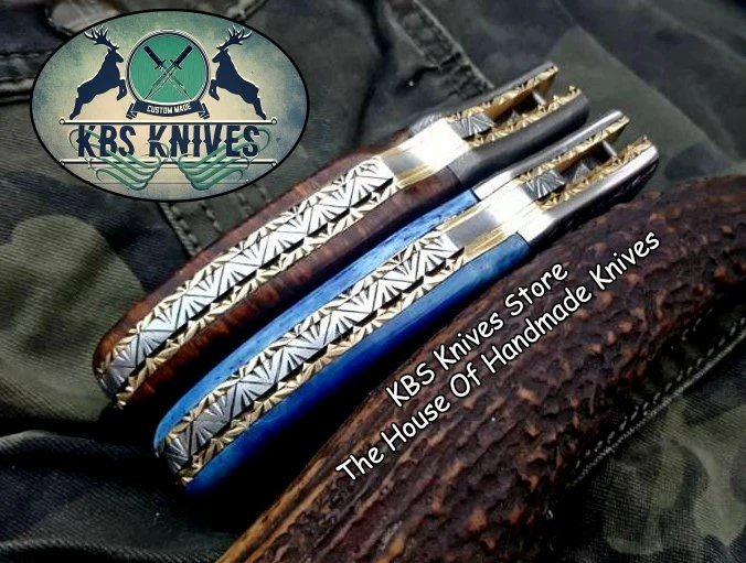 Custom Handmade Damascus Steel Folding Pocket Knives ( Deal ) - Image 8