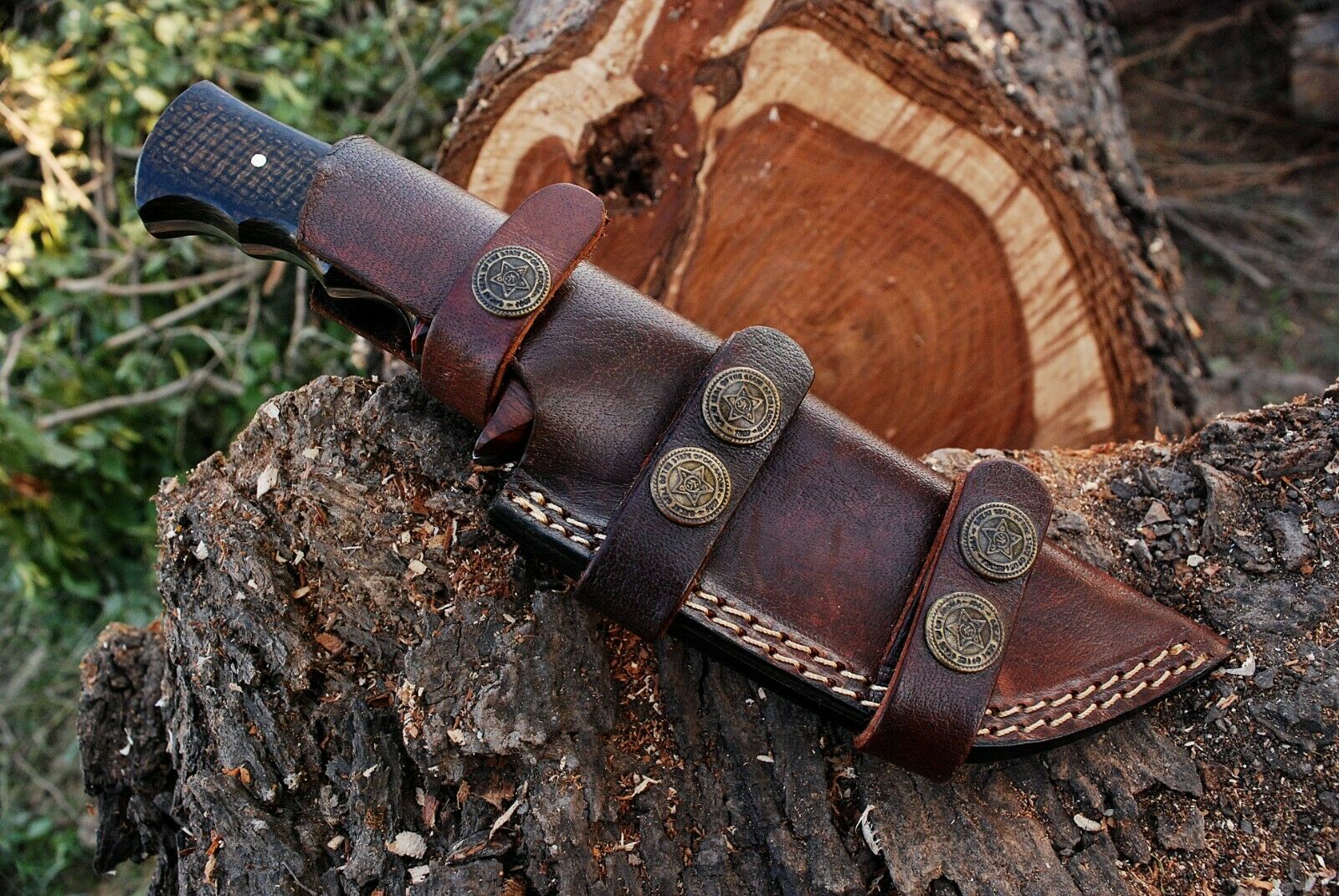 Custom Handmade Damascus Steel Hunting Knife - Image 5