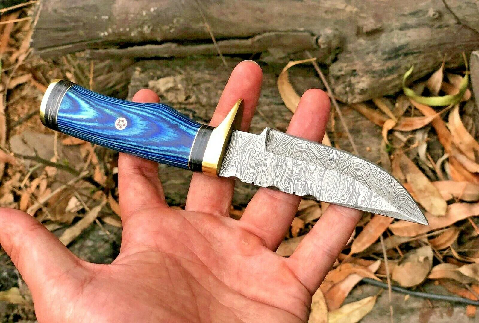 Custom Handmade Damascus Steel Hunting Knife - Image 2