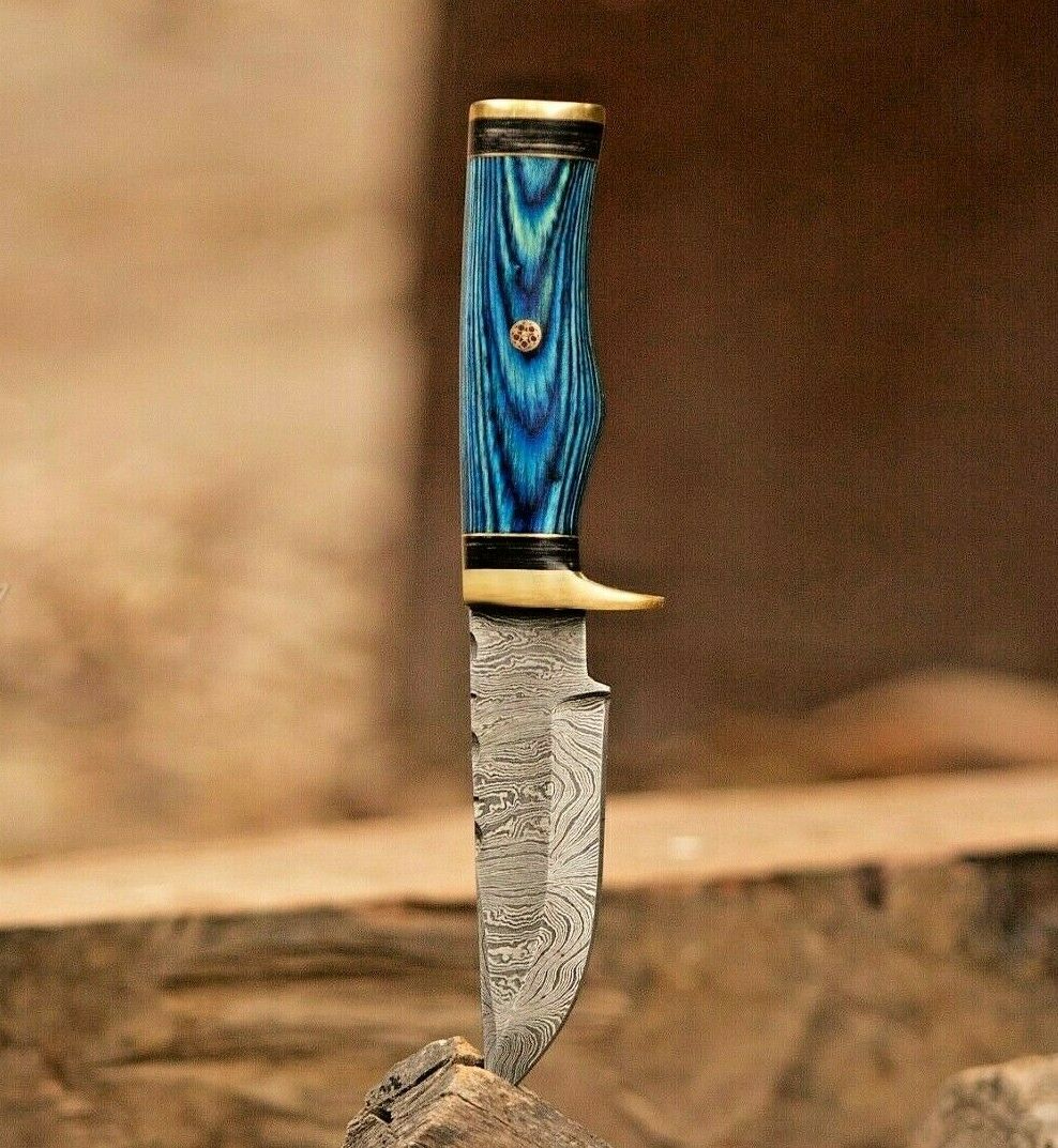 Custom Handmade Damascus Steel Hunting Knife - Image 3
