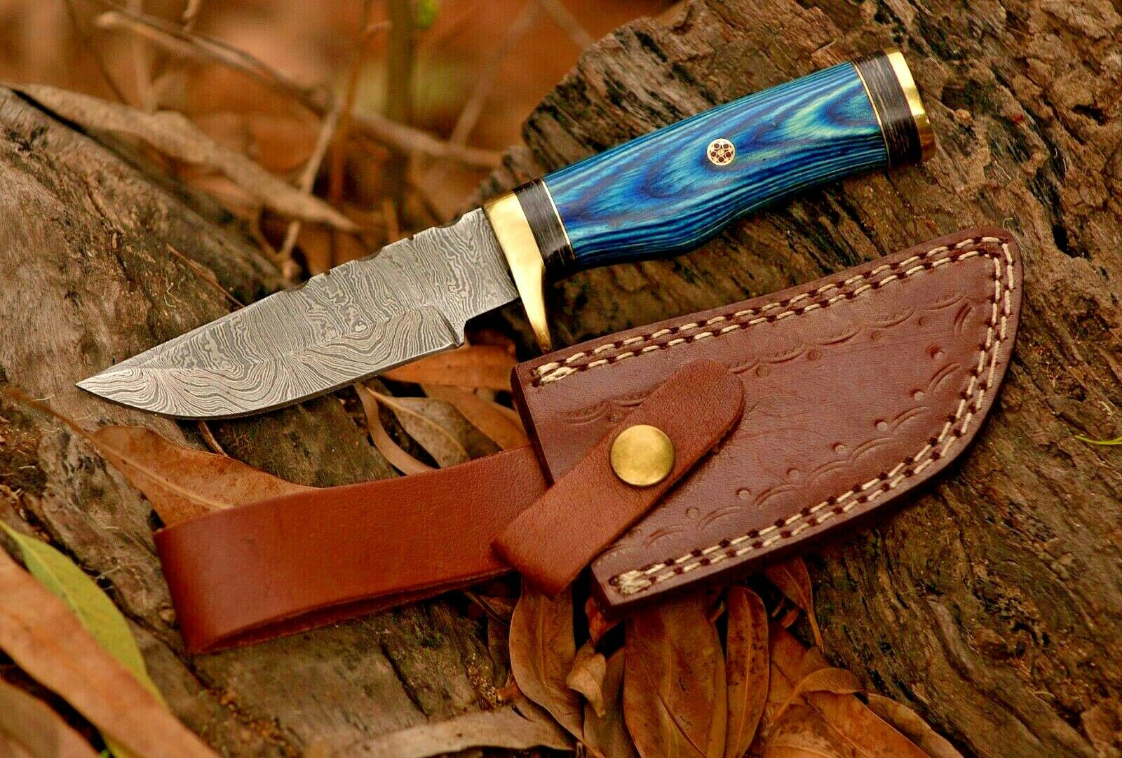 Custom Handmade Damascus Steel Hunting Knife - Image 4